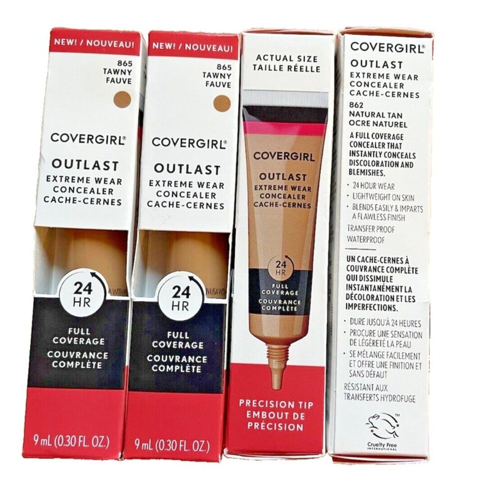 4 Covergirl Outlast Extreme Wear Concealer Tawny Fauve 865